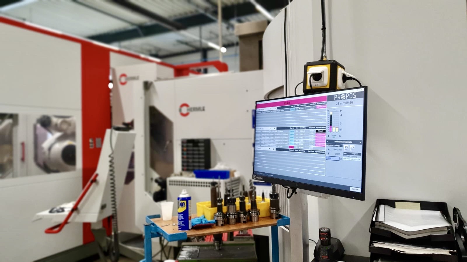 propos shop floor control bij SAM precision mkg-5 realtime inzicht